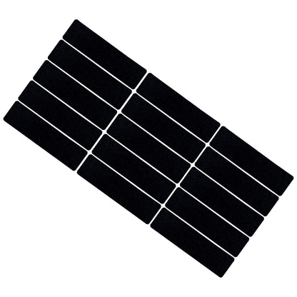 15 Pcs Stair Treads Cuttable Polyester Non Slip Soft Self Adhesive Stair Stripe Floor Mat CarpetBlack White V1294-YM0523-3117220008312