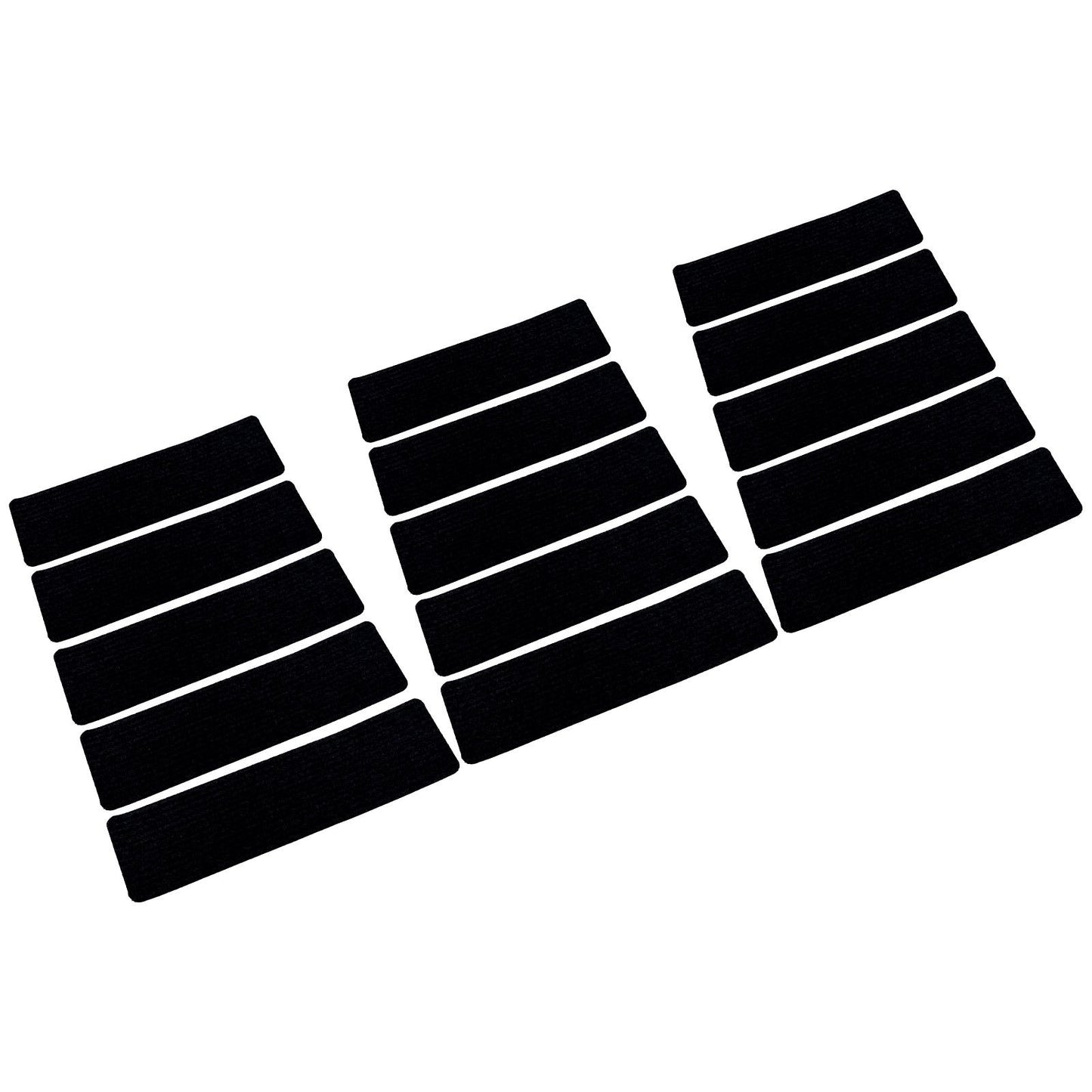 15 Pcs Stair Treads Cuttable Polyester Non Slip Soft Self Adhesive Stair Stripe Floor Mat CarpetBlack White V1294-YM0523-3117220008312