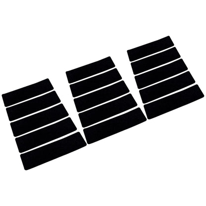 15 Pcs Stair Treads Cuttable Polyester Non Slip Soft Self Adhesive Stair Stripe Floor Mat CarpetBlack White V1294-YM0523-3117220008312