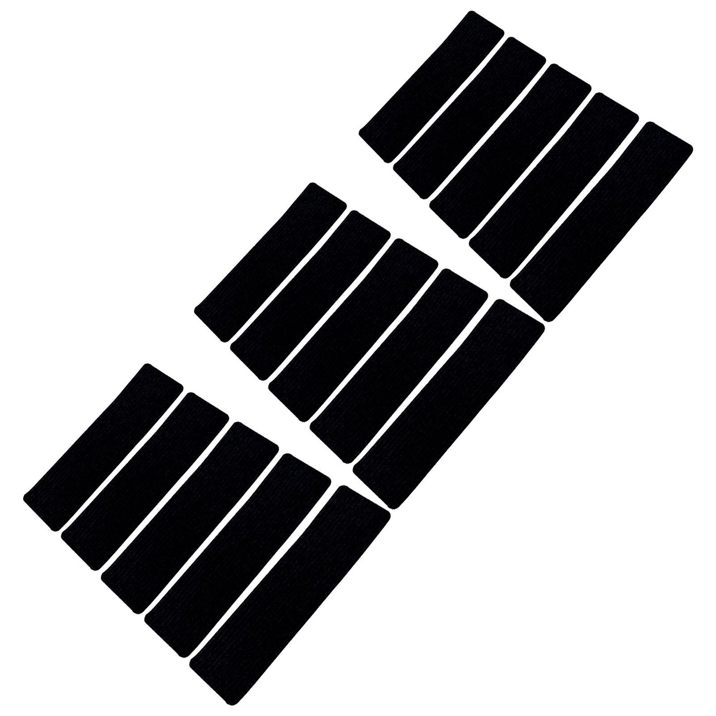 15 Pcs Stair Treads Cuttable Polyester Non Slip Soft Self Adhesive Stair Stripe Floor Mat CarpetBlack White V1294-YM0523-3117220008312