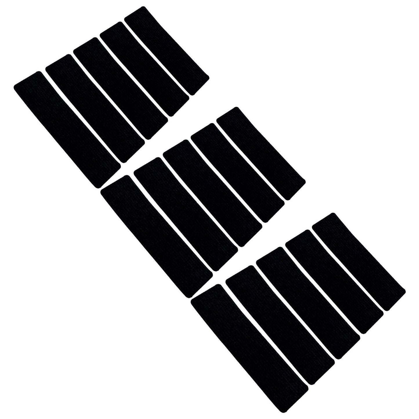 15 Pcs Stair Treads Cuttable Polyester Non Slip Soft Self Adhesive Stair Stripe Floor Mat CarpetBlack White V1294-YM0523-3117220008312