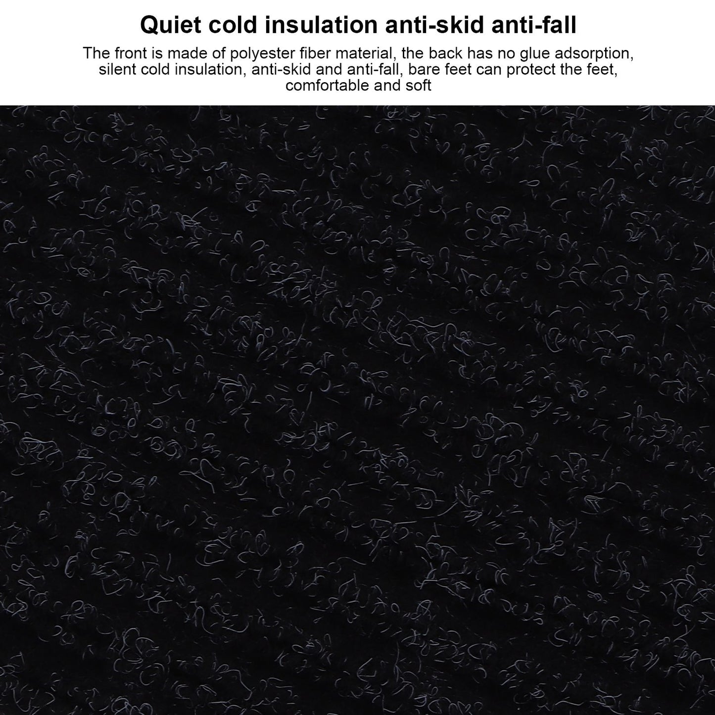 15 Pcs Stair Treads Cuttable Polyester Non Slip Soft Self Adhesive Stair Stripe Floor Mat CarpetBlack White V1294-YM0523-3117220008312