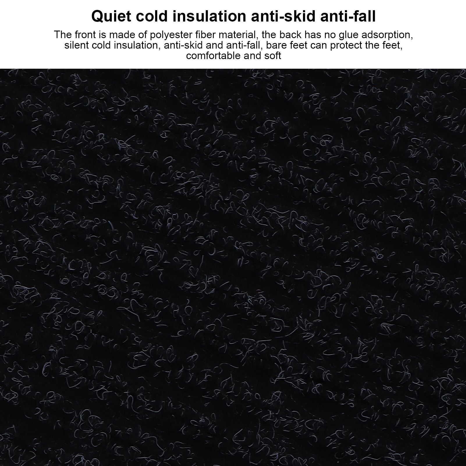 15 Pcs Stair Treads Cuttable Polyester Non Slip Soft Self Adhesive Stair Stripe Floor Mat CarpetBlack White V1294-YM0523-3117220008312