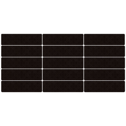15 Pcs Stair Treads Non Slip Soft Dirt Resistant European Style Pattern Stair Tread Mat CarpetBrown European V1294-YM0523-3117220009911