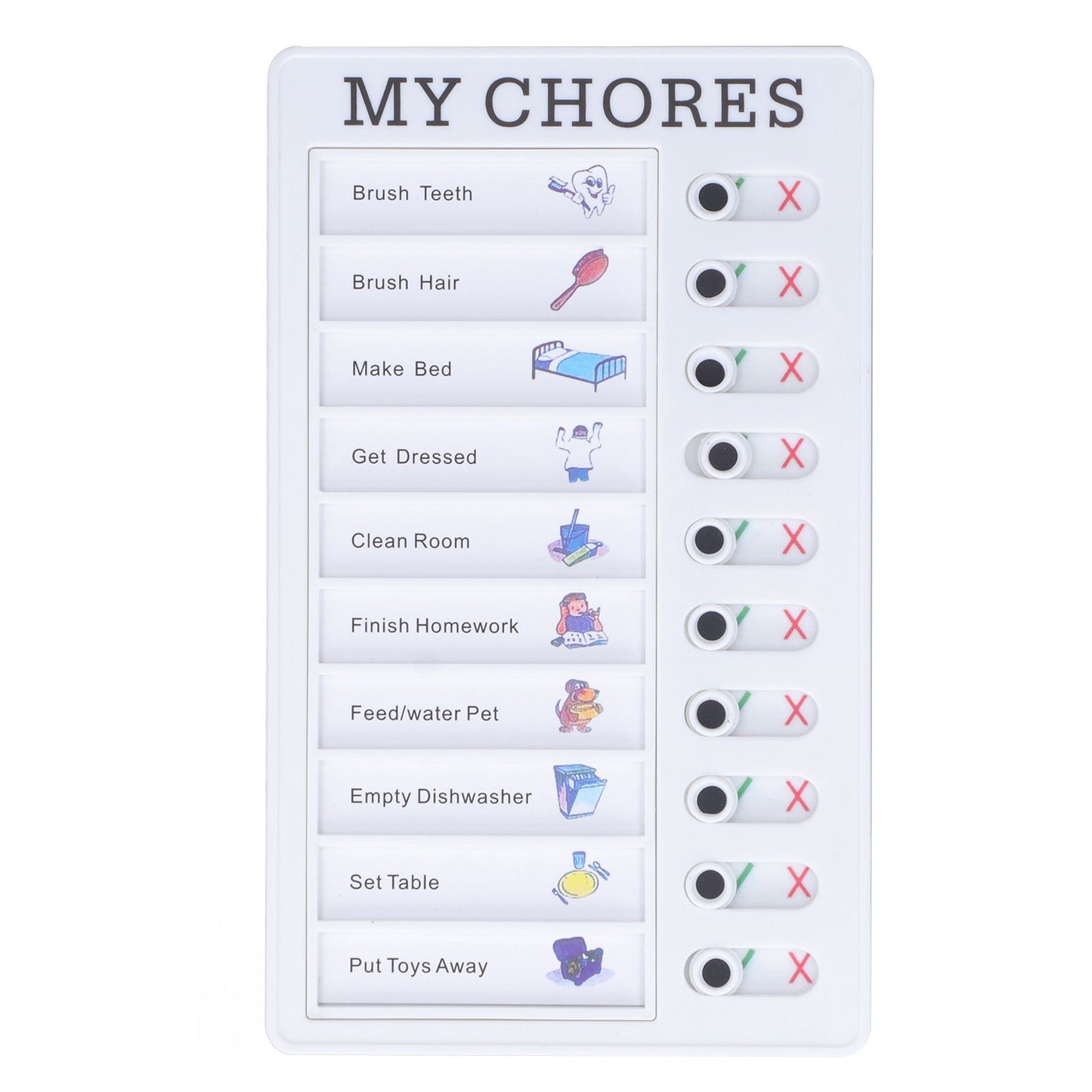 Chore Chart Memo Boards Portable Detachable Message Board Feel Comfortable PVC Kids Chore Chart for Kids V1294-YM0523-3117220010011