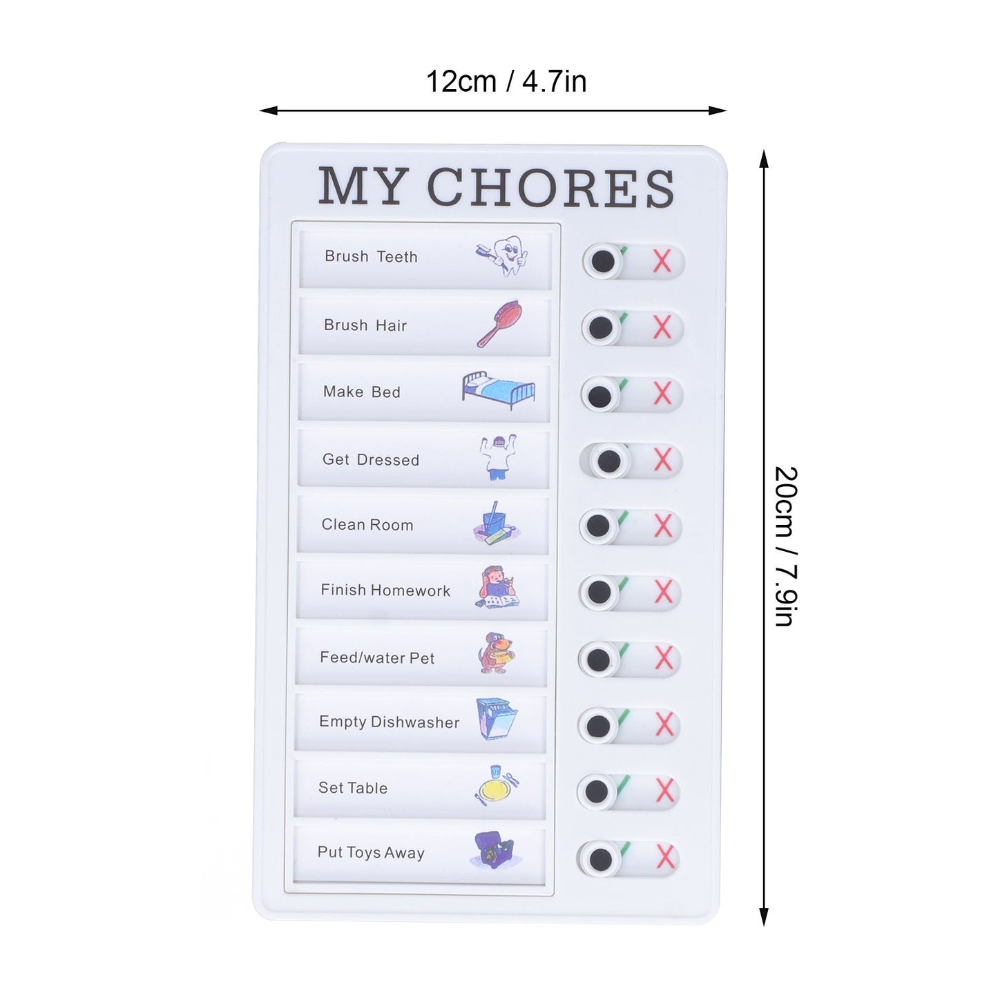 Chore Chart Memo Boards Portable Detachable Message Board Feel Comfortable PVC Kids Chore Chart for Kids V1294-YM0523-3117220010011
