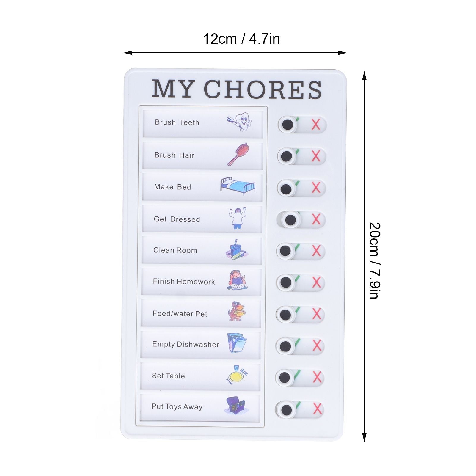 Chore Chart Memo Boards Portable Detachable Message Board Feel Comfortable PVC Kids Chore Chart for Kids V1294-YM0523-3117220010011