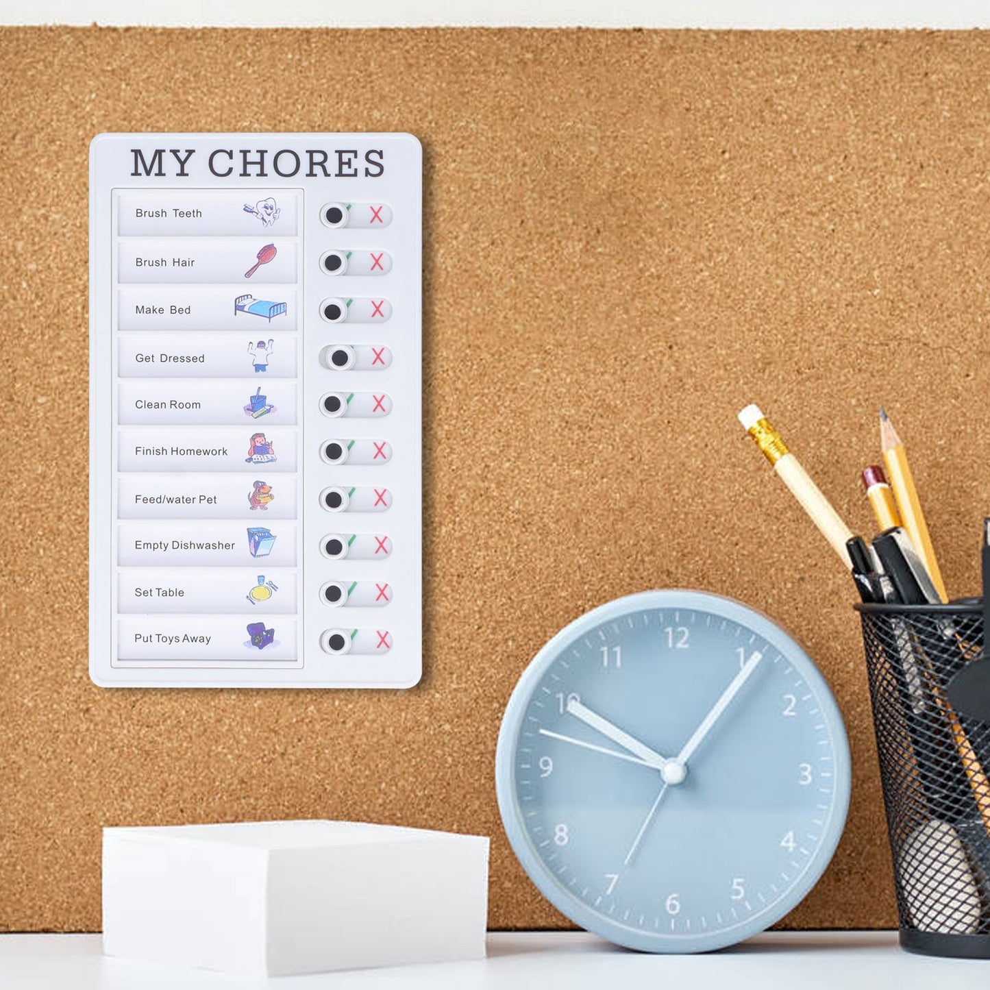 Chore Chart Memo Boards Portable Detachable Message Board Feel Comfortable PVC Kids Chore Chart for Kids V1294-YM0523-3117220010011