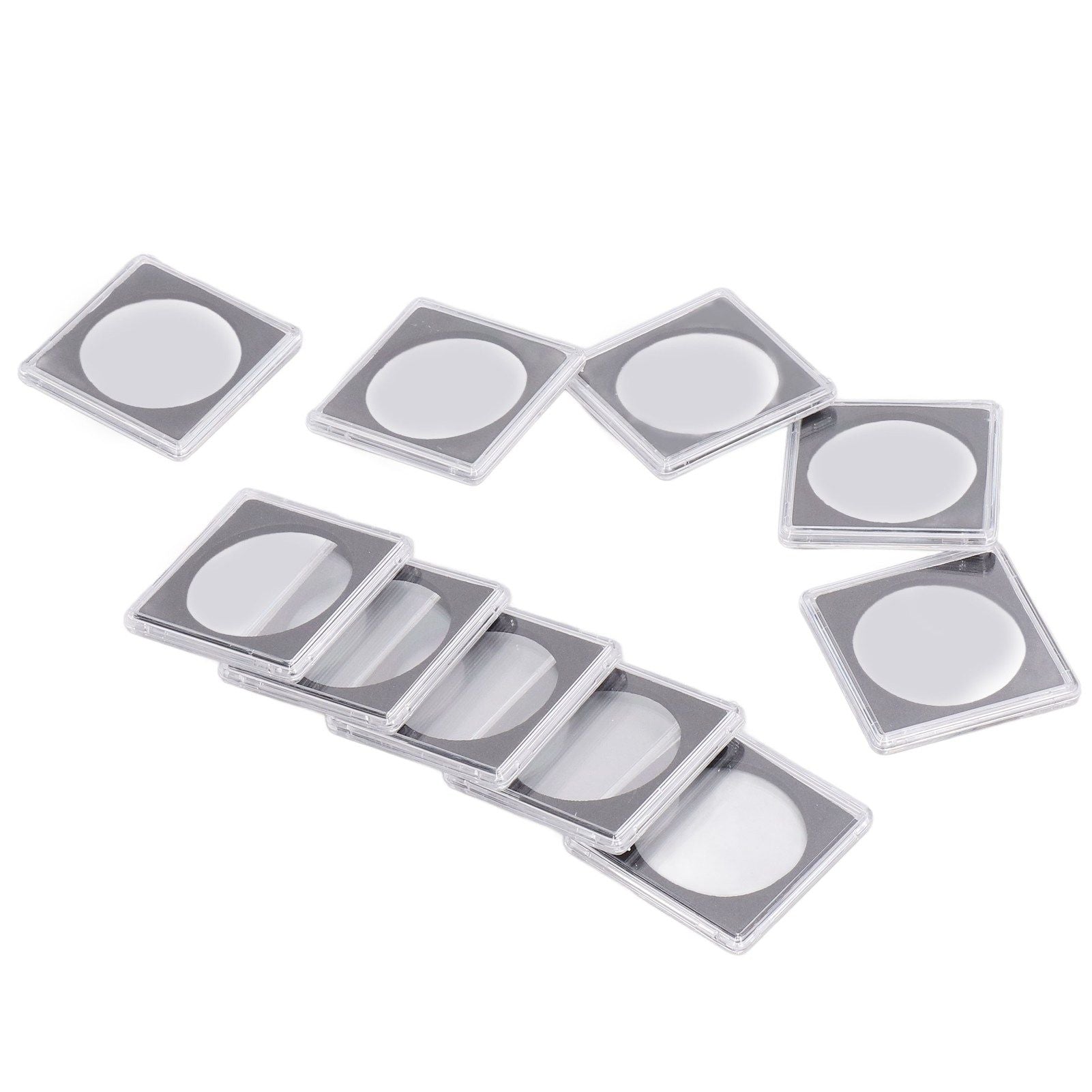 10PCS Coin Holder High Transparency Wear Resistant Environmental Acrylic Quadrate Coin Case for Coin V1294-YM0523-3117220010311