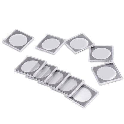 10PCS Coin Holder High Transparency Wear Resistant Environmental Acrylic Quadrate Coin Case for Coin V1294-YM0523-3117220010311