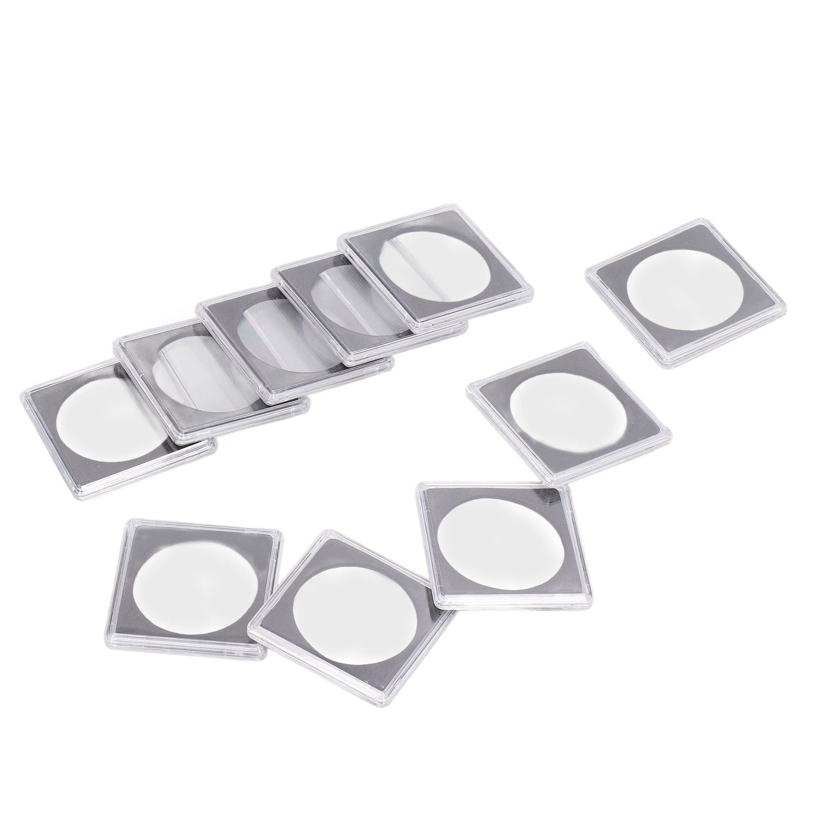 10PCS Coin Holder High Transparency Wear Resistant Environmental Acrylic Quadrate Coin Case for Coin V1294-YM0523-3117220010311