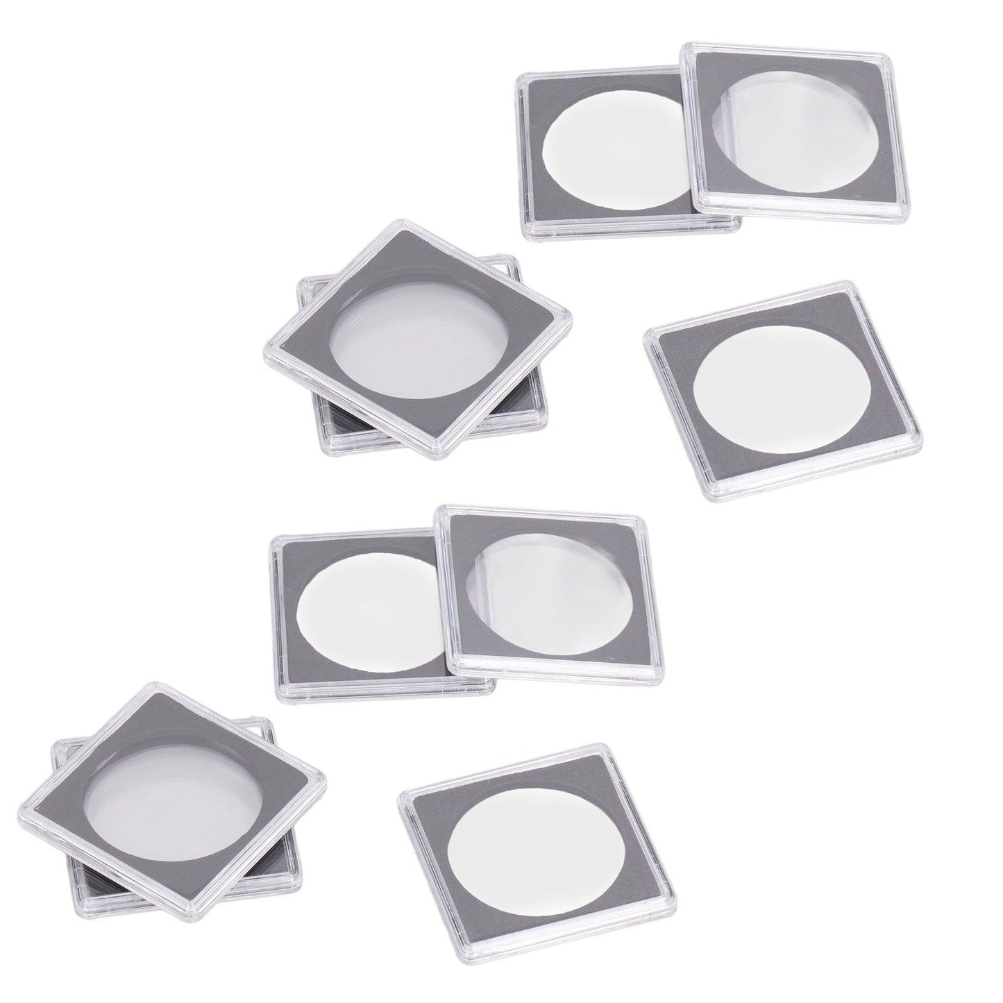 10PCS Coin Holder High Transparency Wear Resistant Environmental Acrylic Quadrate Coin Case for Coin V1294-YM0523-3117220010311