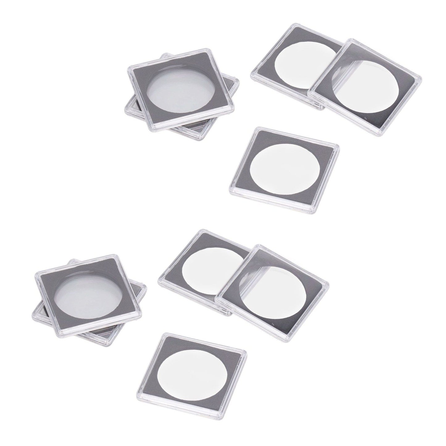 10PCS Coin Holder High Transparency Wear Resistant Environmental Acrylic Quadrate Coin Case for Coin V1294-YM0523-3117220010311