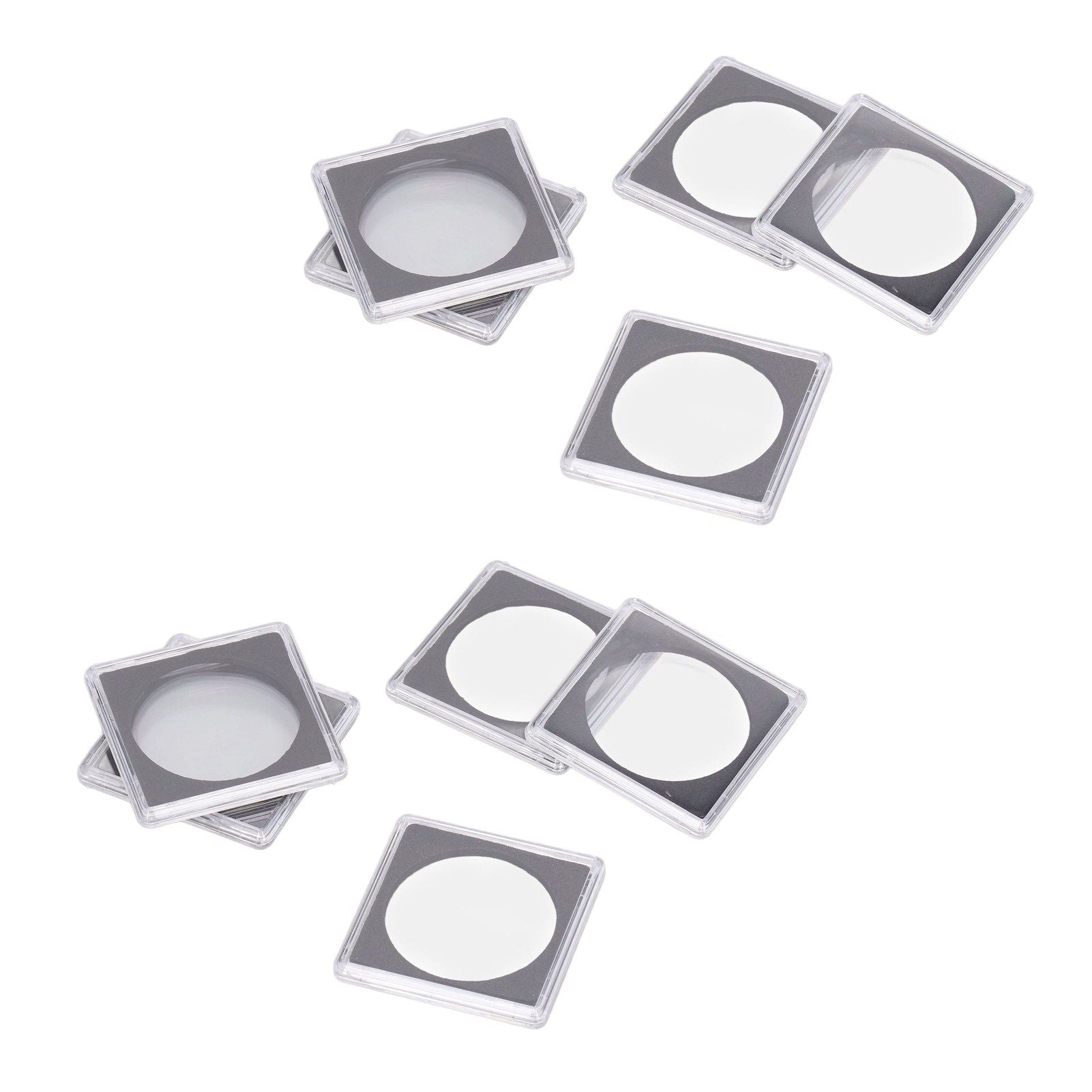 10PCS Coin Holder High Transparency Wear Resistant Environmental Acrylic Quadrate Coin Case for Coin V1294-YM0523-3117220010311