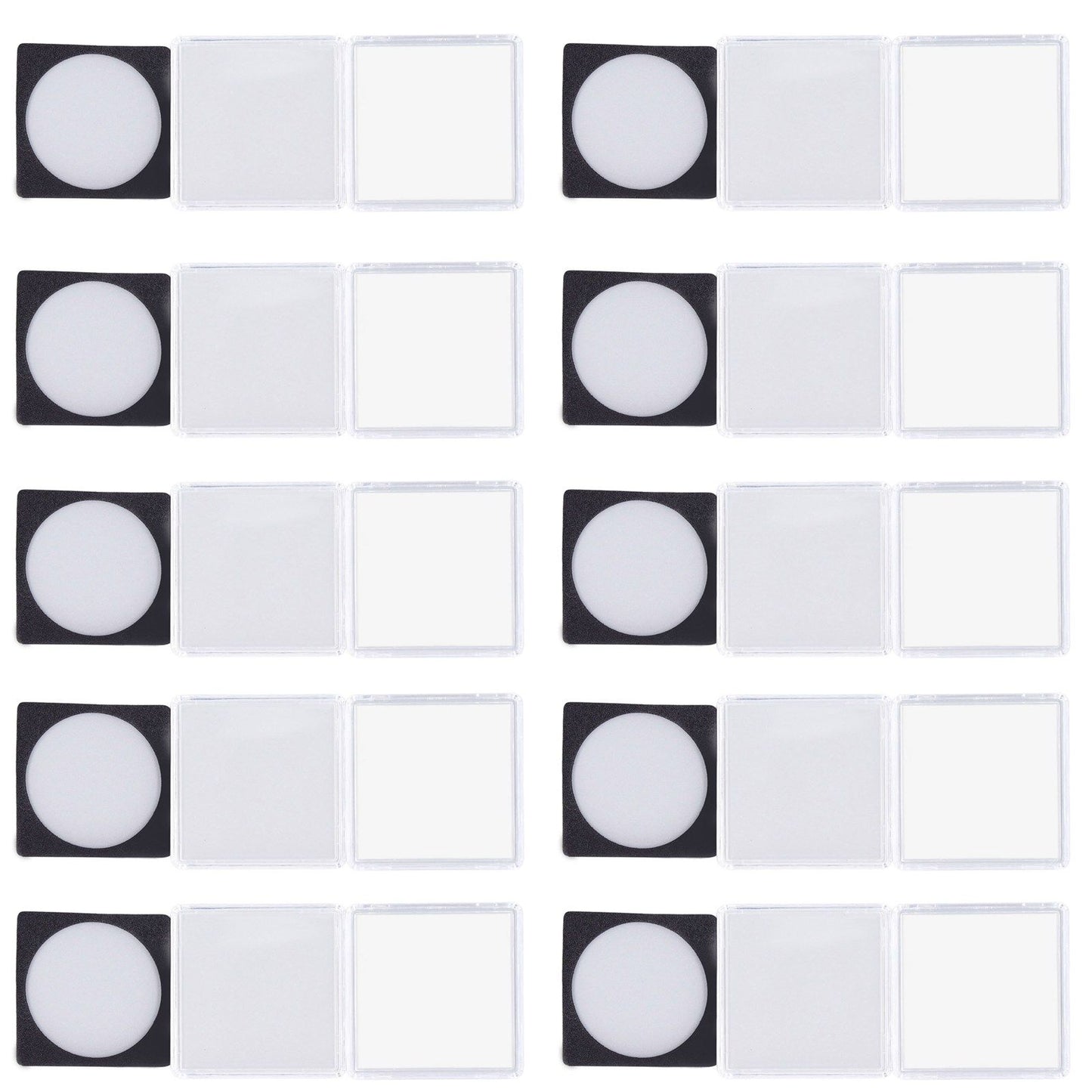 10PCS Coin Holder High Transparency Wear Resistant Environmental Acrylic Quadrate Coin Case for Coin V1294-YM0523-3117220010311