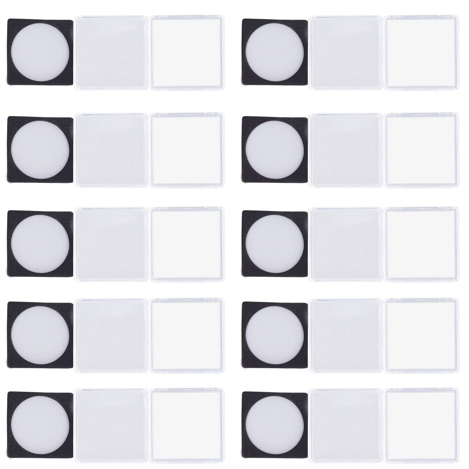 10PCS Coin Holder High Transparency Wear Resistant Environmental Acrylic Quadrate Coin Case for Coin V1294-YM0523-3117220010311