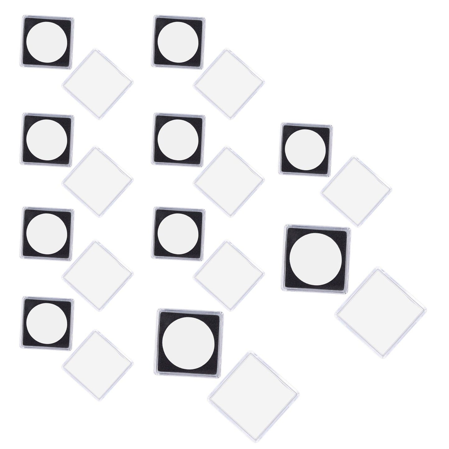 10PCS Coin Holder High Transparency Wear Resistant Environmental Acrylic Quadrate Coin Case for Coin V1294-YM0523-3117220010311