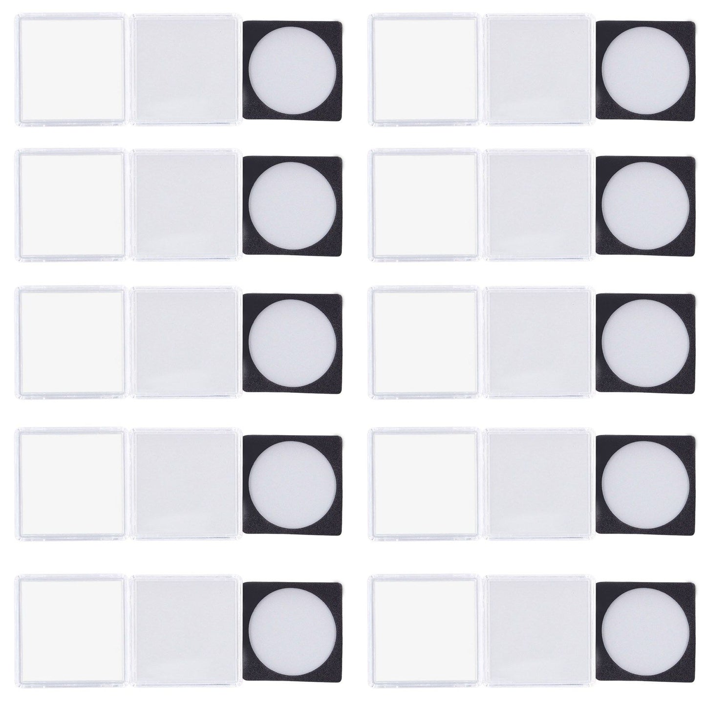 10PCS Coin Holder High Transparency Wear Resistant Environmental Acrylic Quadrate Coin Case for Coin V1294-YM0523-3117220010311