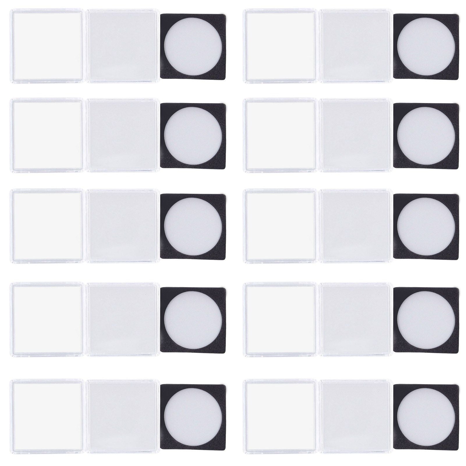 10PCS Coin Holder High Transparency Wear Resistant Environmental Acrylic Quadrate Coin Case for Coin V1294-YM0523-3117220010311