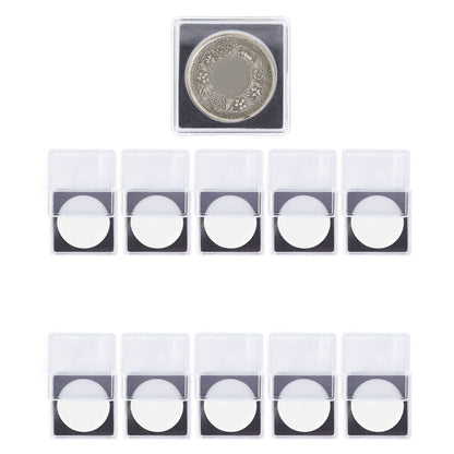 10PCS Coin Holder High Transparency Wear Resistant Environmental Acrylic Quadrate Coin Case for Coin V1294-YM0523-3117220010311