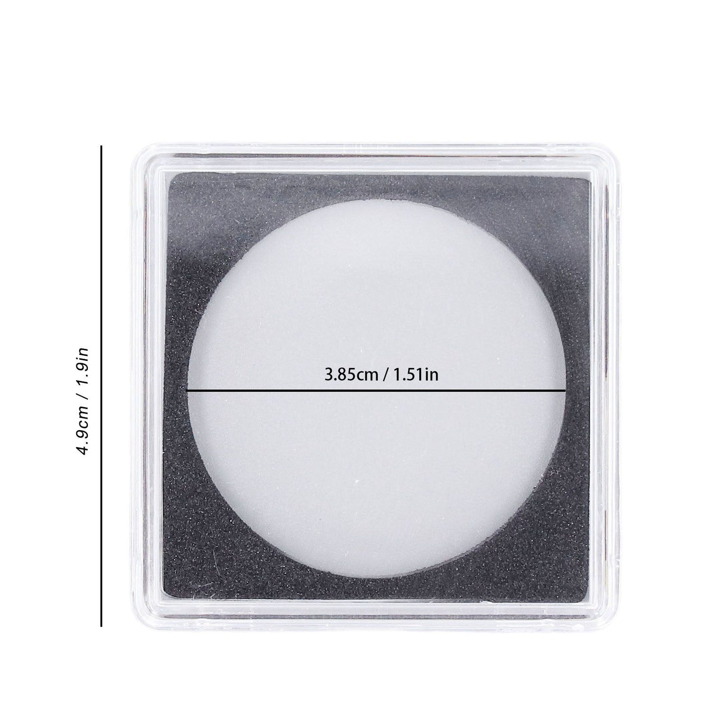 10PCS Coin Holder High Transparency Wear Resistant Environmental Acrylic Quadrate Coin Case for Coin V1294-YM0523-3117220010311