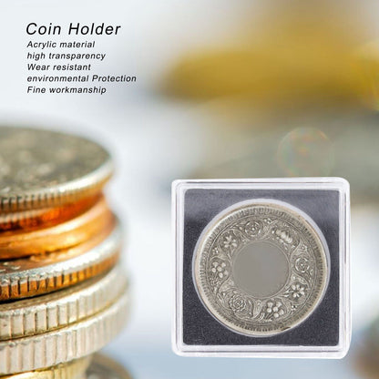 10PCS Coin Holder High Transparency Wear Resistant Environmental Acrylic Quadrate Coin Case for Coin V1294-YM0523-3117220010311