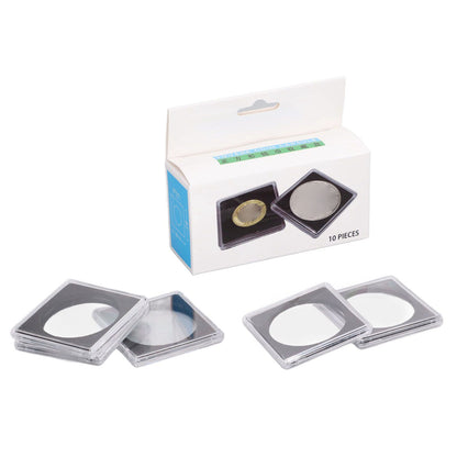 10PCS Coin Holder High Transparency Wear Resistant Environmental Acrylic Quadrate Coin Case for Coin V1294-YM0523-3117220010311