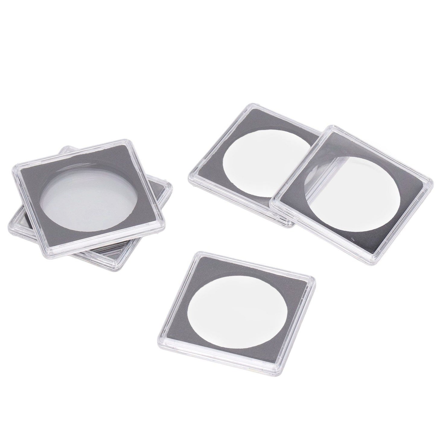 10PCS Coin Holder High Transparency Wear Resistant Environmental Acrylic Quadrate Coin Case for Coin V1294-YM0523-3117220010311
