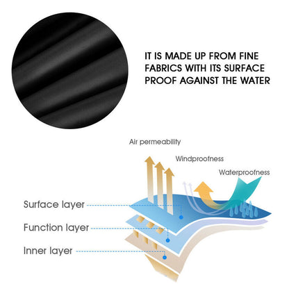 Fire Pit Cover Round Black Waterproof Dustproof Polyester Fiber Firepit Cover for Home Outdoor V1294-YM0523-3117220011111