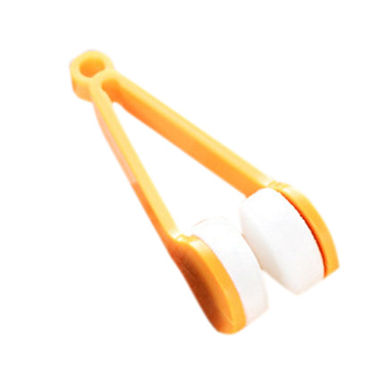 Portable Eyeglass Cleaner Brush Soft Sun Glasses Cleaning Clip Eyeglasses Cleaning Tool for OutdoorYellow V1294-YM0523-3117220013011