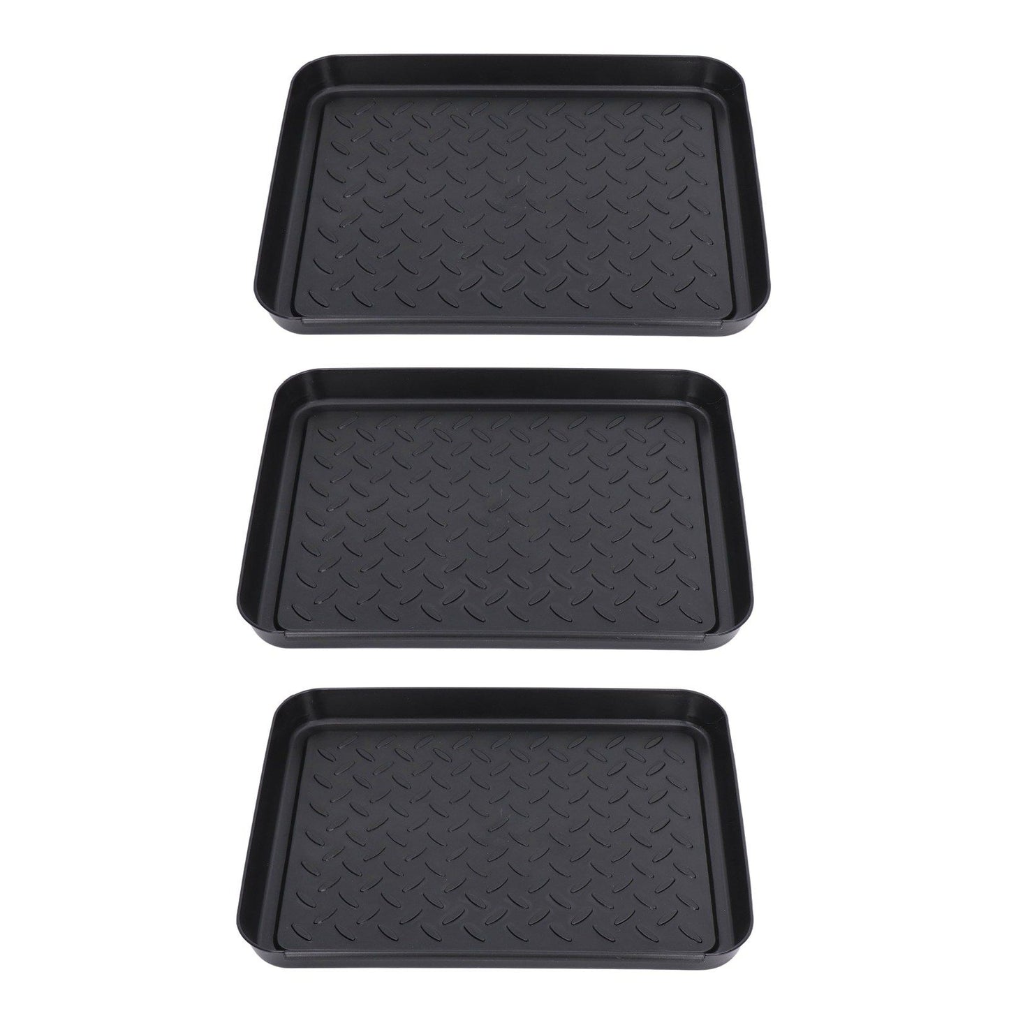 Shoe Tray Durable Plastic Space Saving 3 Interlocking Design Wide Application Stable Boot Tray for Home V1294-YM0523-3117220013611