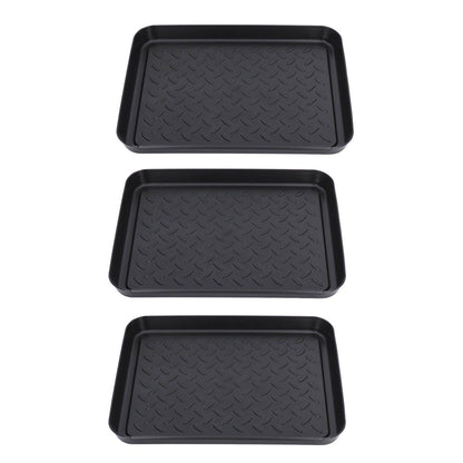 Shoe Tray Durable Plastic Space Saving 3 Interlocking Design Wide Application Stable Boot Tray for Home V1294-YM0523-3117220013611