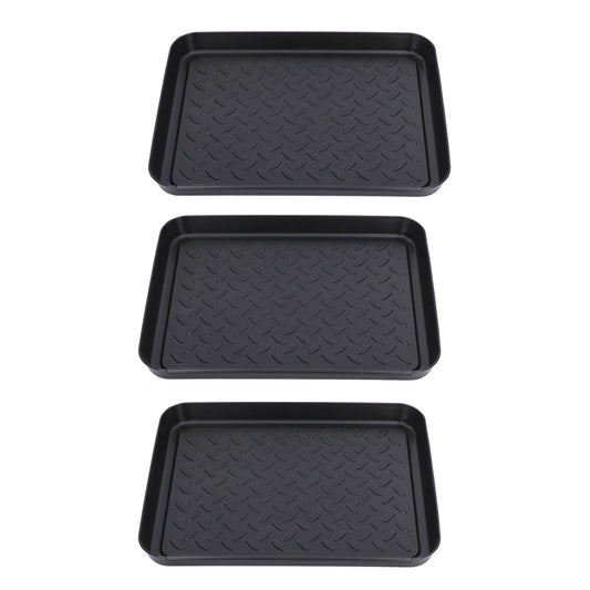 Shoe Tray Durable Plastic Space Saving 3 Interlocking Design Wide Application Stable Boot Tray for Home V1294-YM0523-3117220013611