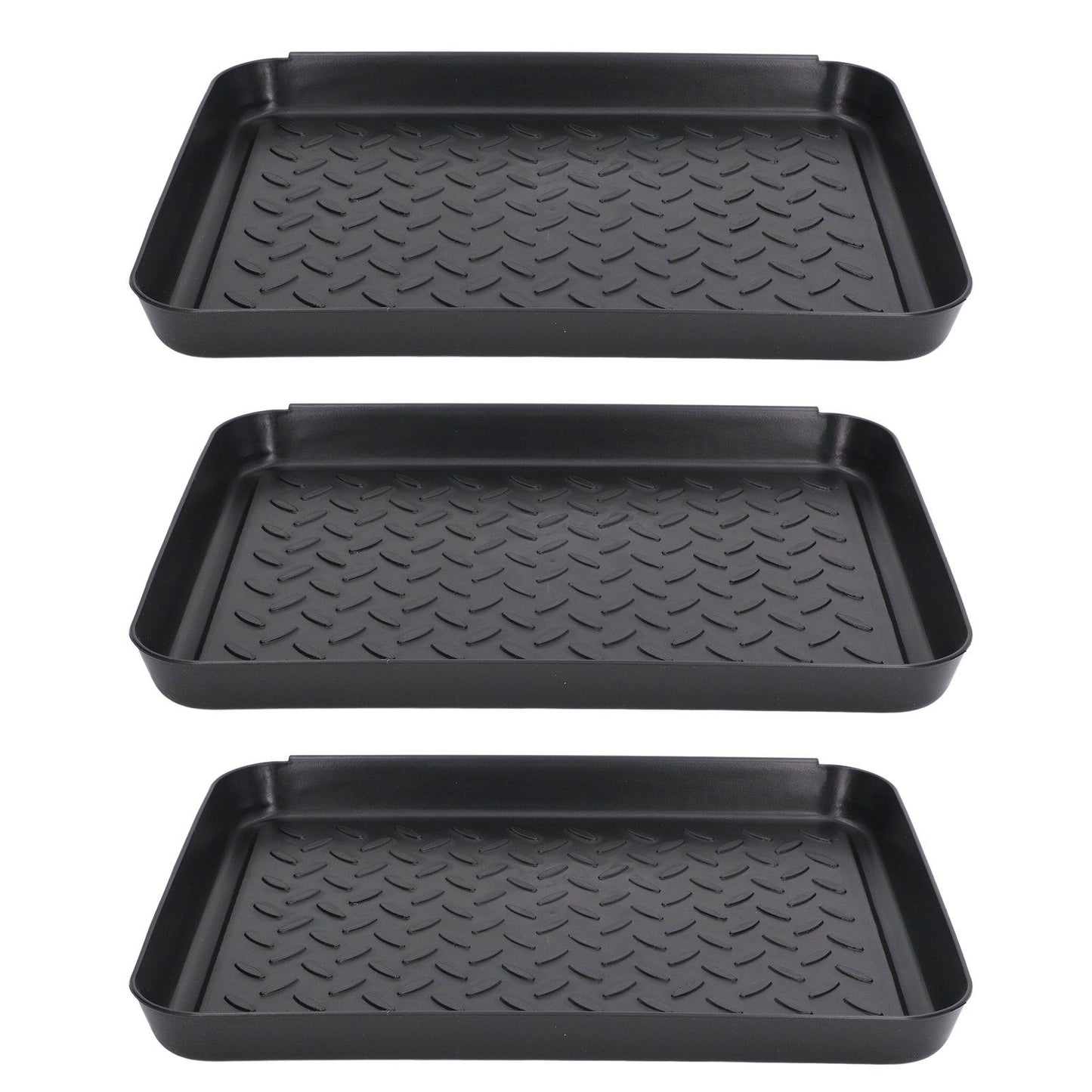 Shoe Tray Durable Plastic Space Saving 3 Interlocking Design Wide Application Stable Boot Tray for Home V1294-YM0523-3117220013611