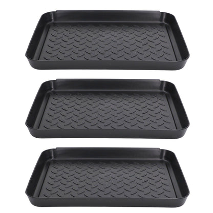 Shoe Tray Durable Plastic Space Saving 3 Interlocking Design Wide Application Stable Boot Tray for Home V1294-YM0523-3117220013611