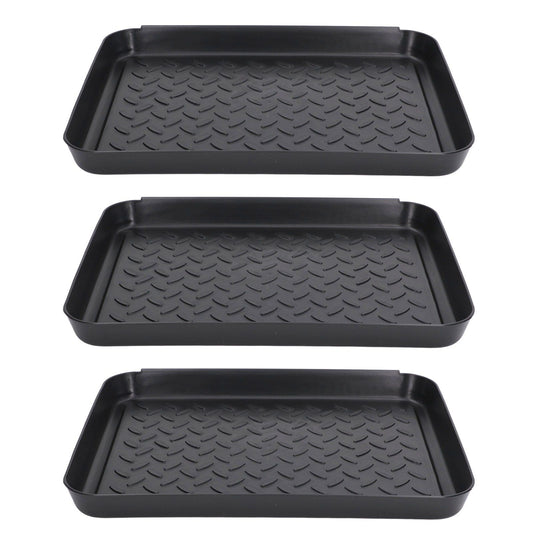 Shoe Tray Durable Plastic Space Saving 3 Interlocking Design Wide Application Stable Boot Tray for Home V1294-YM0523-3117220013611