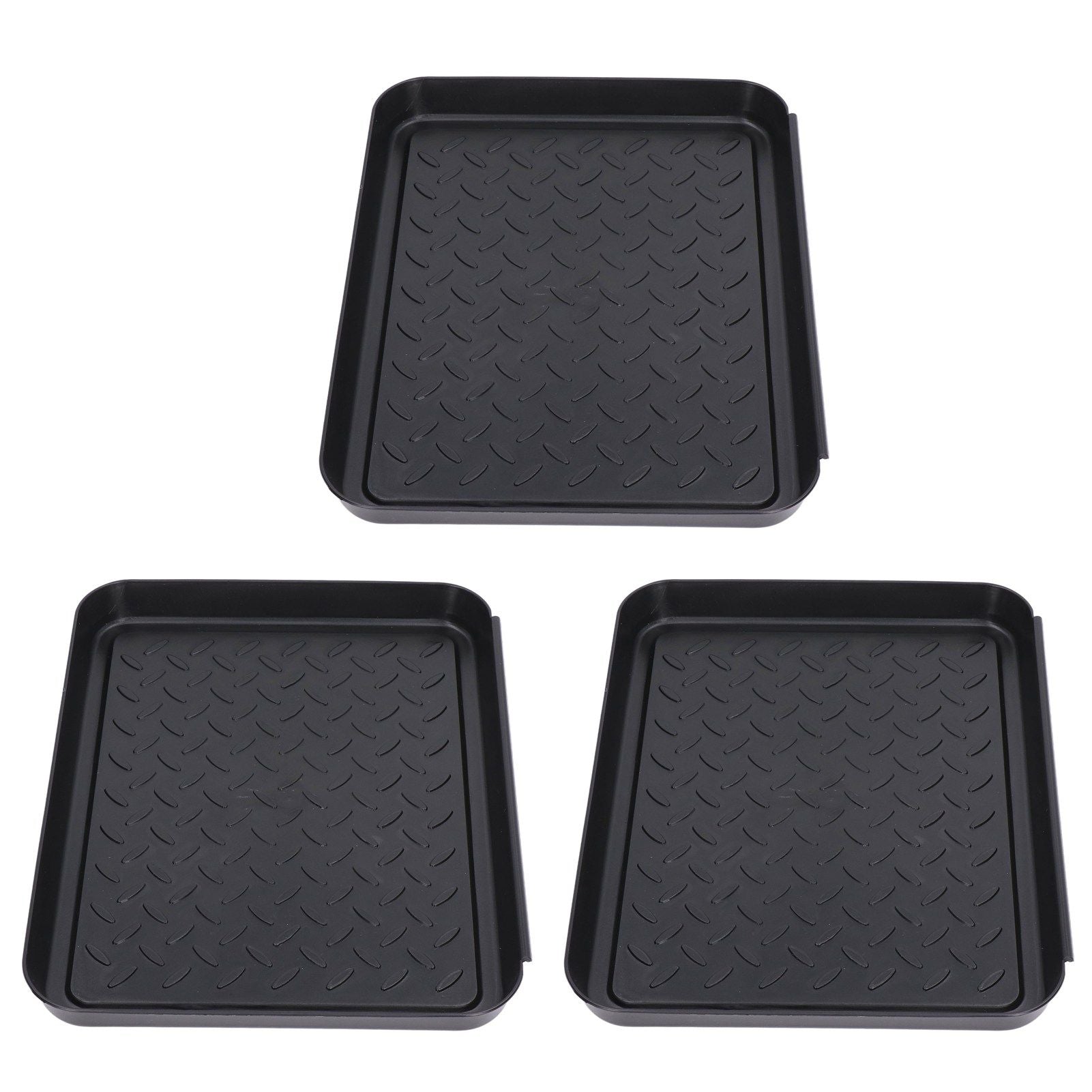 Shoe Tray Durable Plastic Space Saving 3 Interlocking Design Wide Application Stable Boot Tray for Home V1294-YM0523-3117220013611