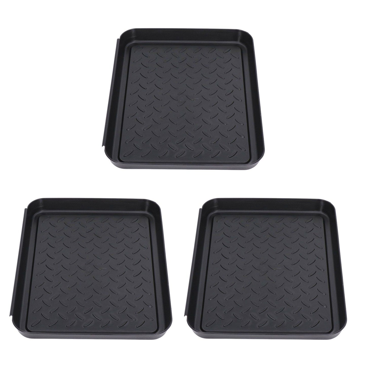 Shoe Tray Durable Plastic Space Saving 3 Interlocking Design Wide Application Stable Boot Tray for Home V1294-YM0523-3117220013611