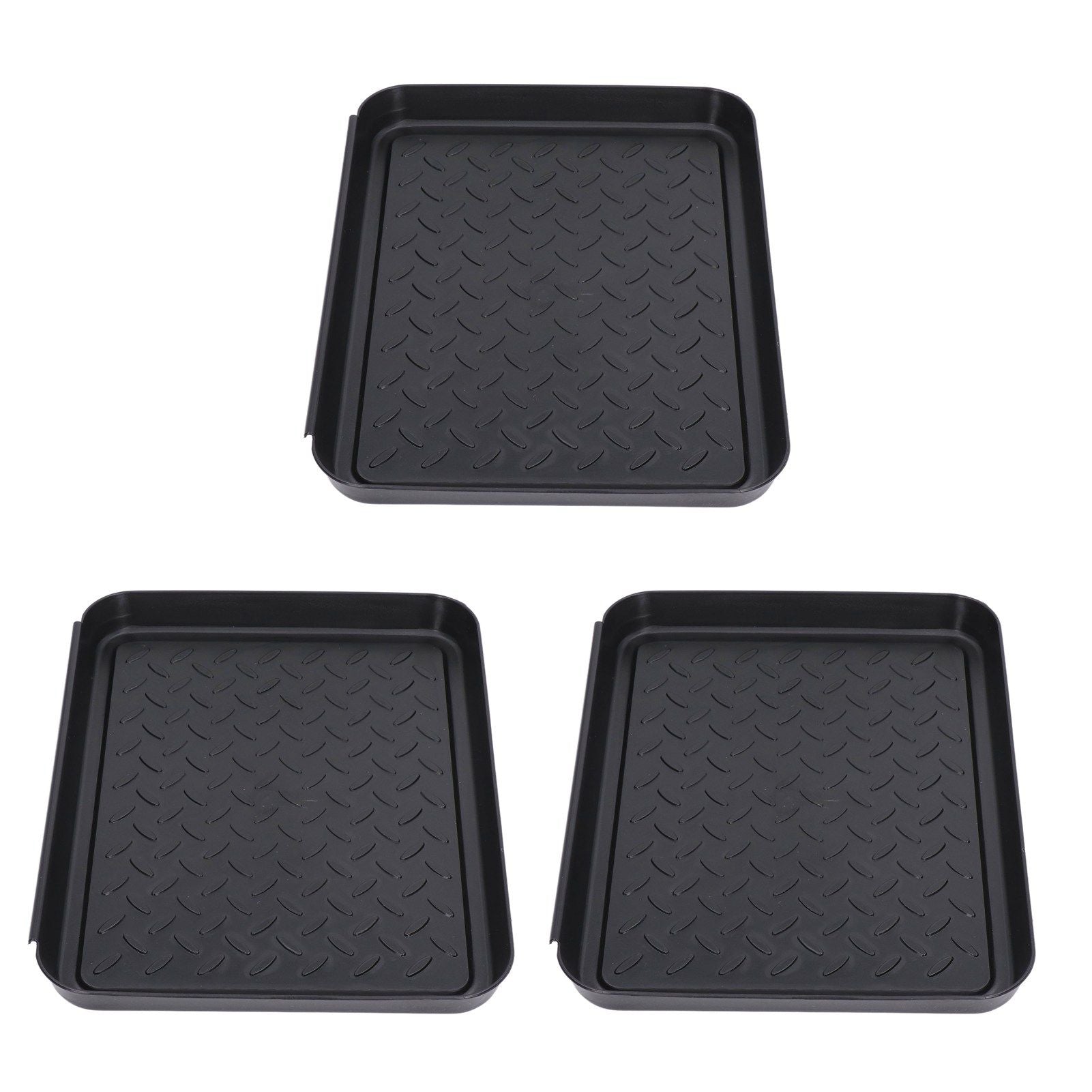 Shoe Tray Durable Plastic Space Saving 3 Interlocking Design Wide Application Stable Boot Tray for Home V1294-YM0523-3117220013611