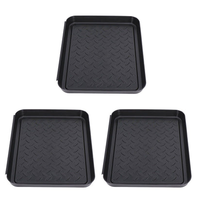 Shoe Tray Durable Plastic Space Saving 3 Interlocking Design Wide Application Stable Boot Tray for Home V1294-YM0523-3117220013611