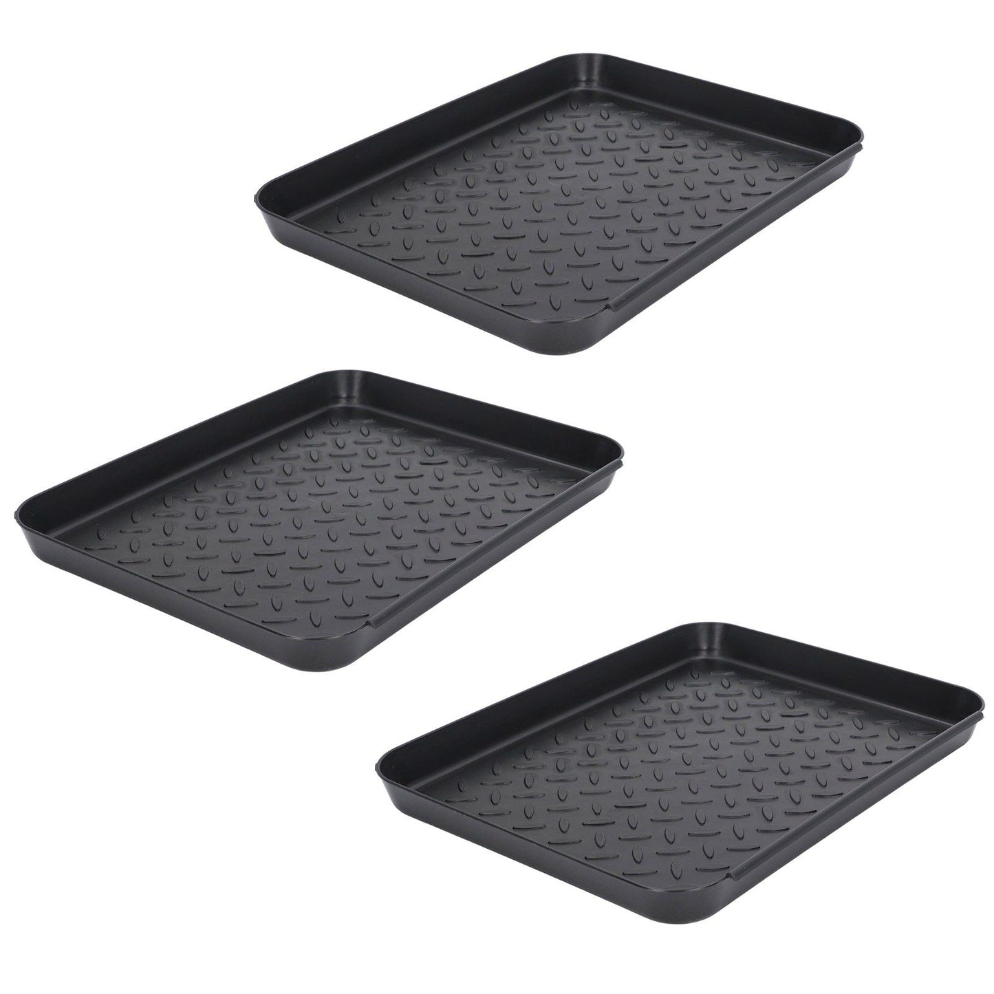 Shoe Tray Durable Plastic Space Saving 3 Interlocking Design Wide Application Stable Boot Tray for Home V1294-YM0523-3117220013611