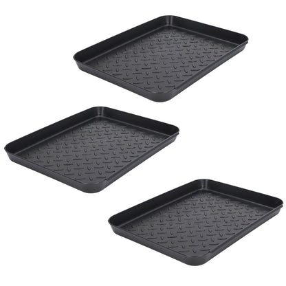 Shoe Tray Durable Plastic Space Saving 3 Interlocking Design Wide Application Stable Boot Tray for Home V1294-YM0523-3117220013611