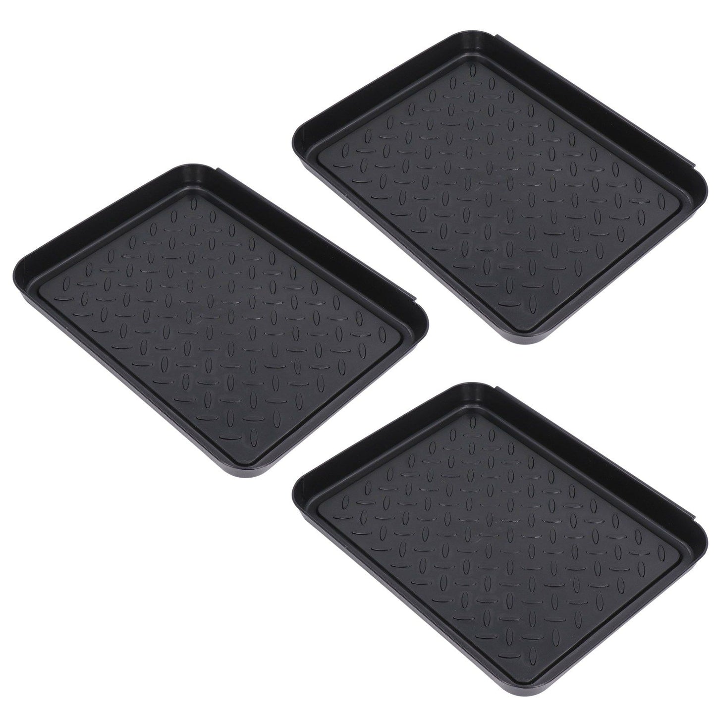 Shoe Tray Durable Plastic Space Saving 3 Interlocking Design Wide Application Stable Boot Tray for Home V1294-YM0523-3117220013611