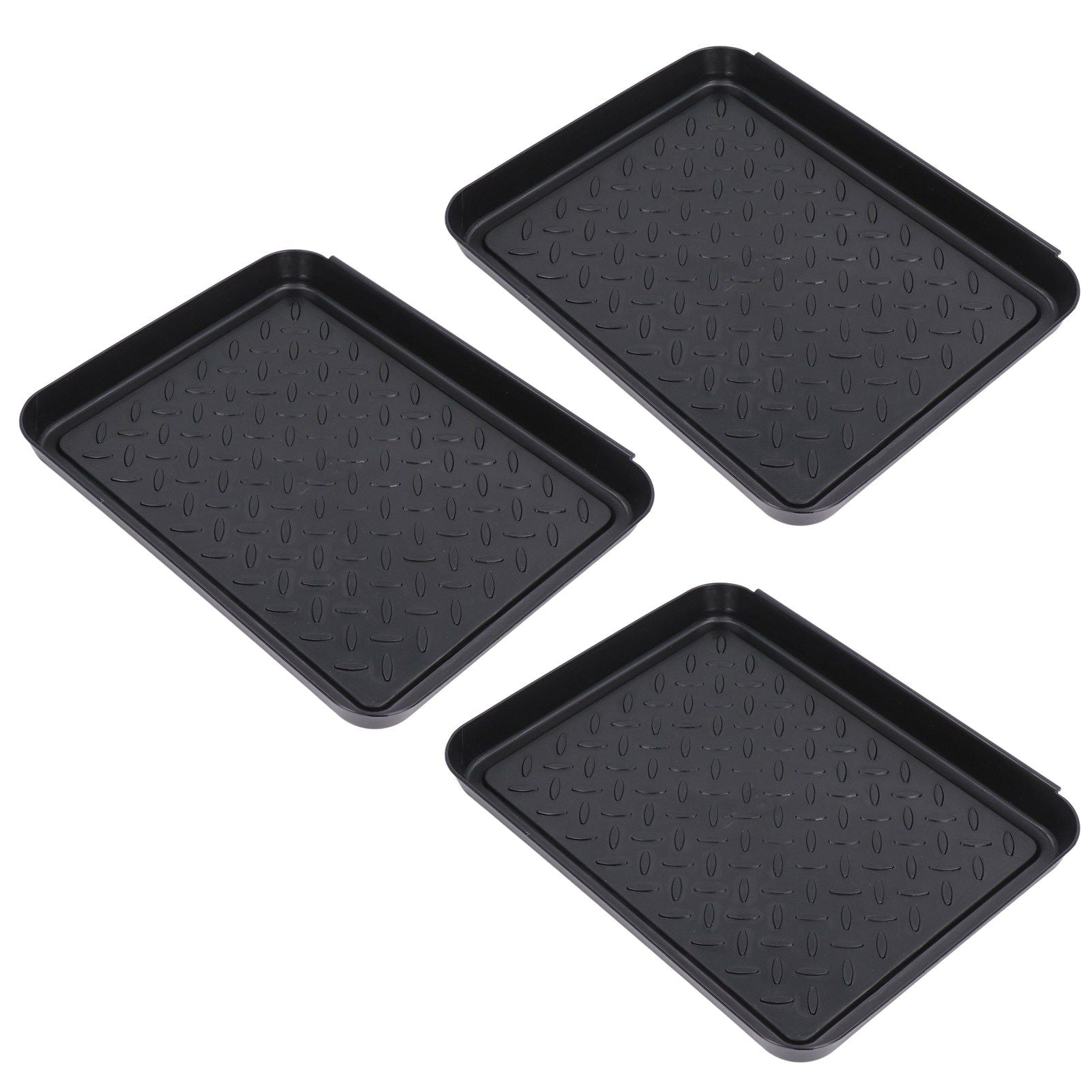 Shoe Tray Durable Plastic Space Saving 3 Interlocking Design Wide Application Stable Boot Tray for Home V1294-YM0523-3117220013611
