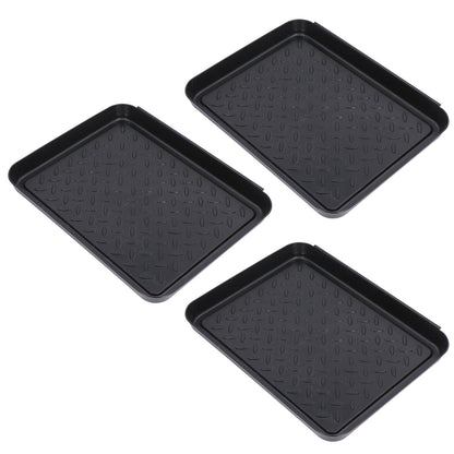 Shoe Tray Durable Plastic Space Saving 3 Interlocking Design Wide Application Stable Boot Tray for Home V1294-YM0523-3117220013611