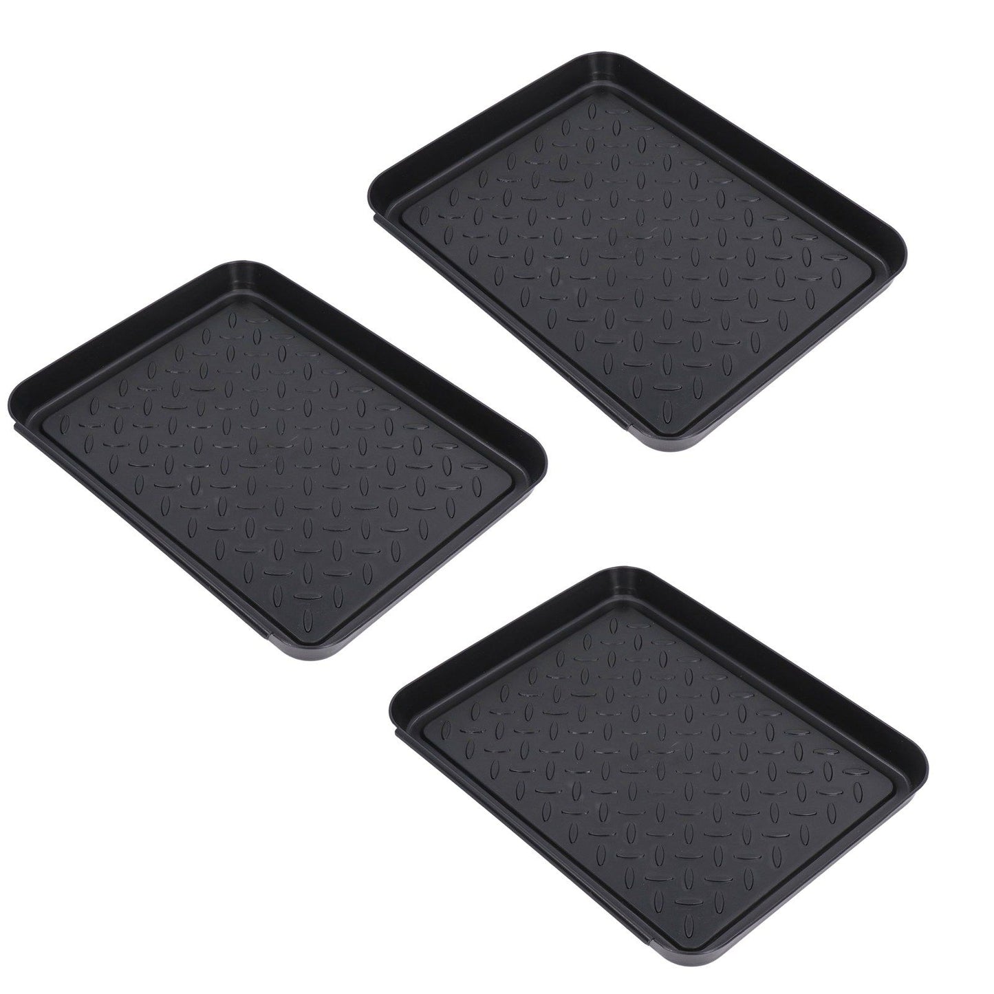Shoe Tray Durable Plastic Space Saving 3 Interlocking Design Wide Application Stable Boot Tray for Home V1294-YM0523-3117220013611