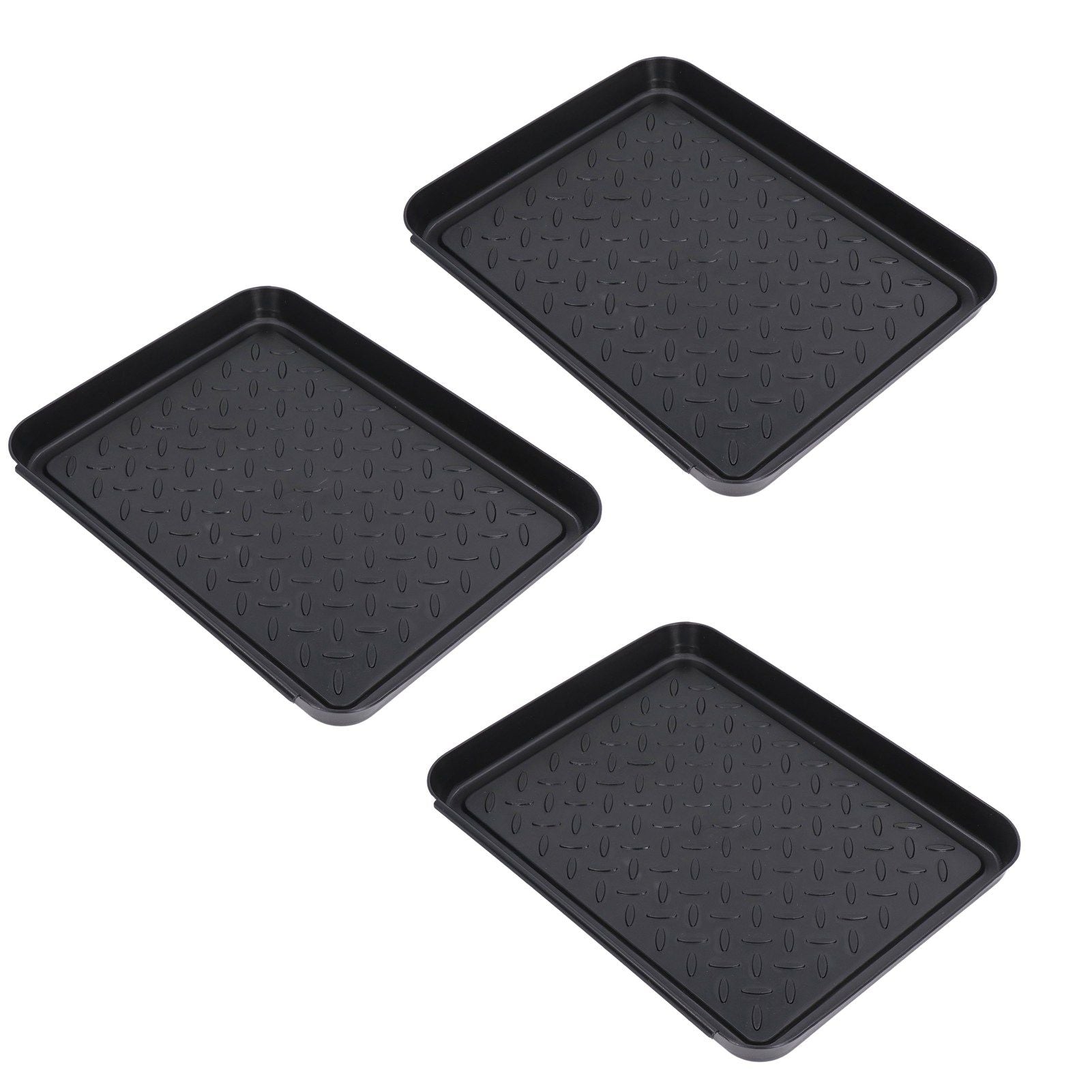 Shoe Tray Durable Plastic Space Saving 3 Interlocking Design Wide Application Stable Boot Tray for Home V1294-YM0523-3117220013611