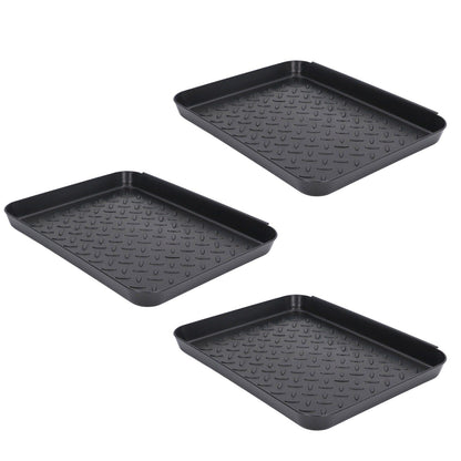 Shoe Tray Durable Plastic Space Saving 3 Interlocking Design Wide Application Stable Boot Tray for Home V1294-YM0523-3117220013611