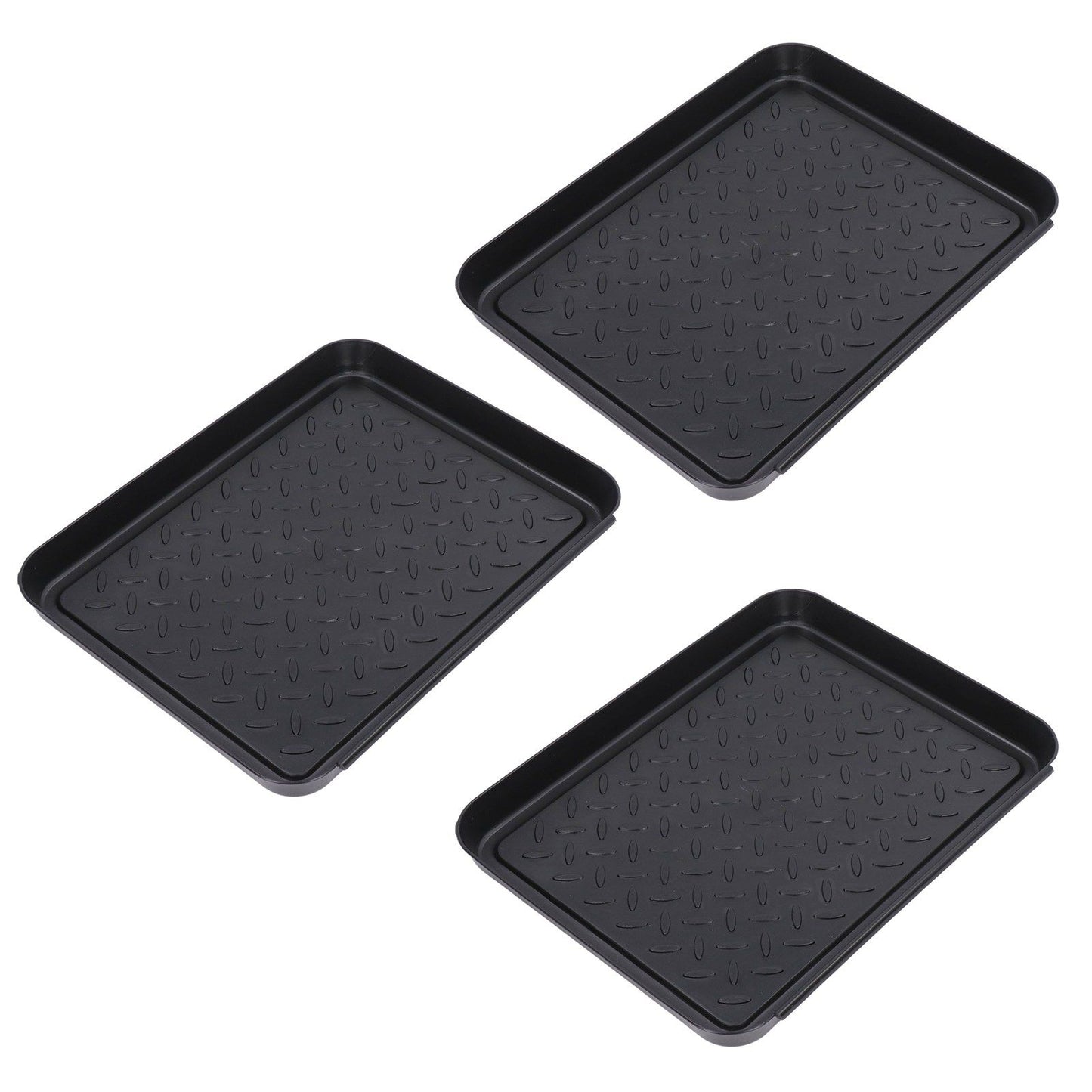 Shoe Tray Durable Plastic Space Saving 3 Interlocking Design Wide Application Stable Boot Tray for Home V1294-YM0523-3117220013611