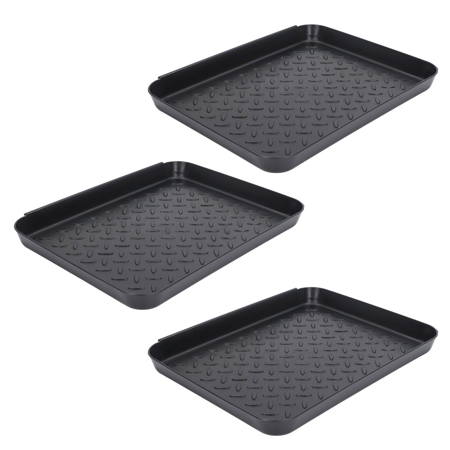 Shoe Tray Durable Plastic Space Saving 3 Interlocking Design Wide Application Stable Boot Tray for Home V1294-YM0523-3117220013611